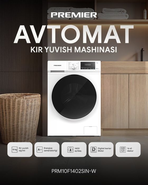 Kir yuvish mashinasi (стиралька) 7 kgli