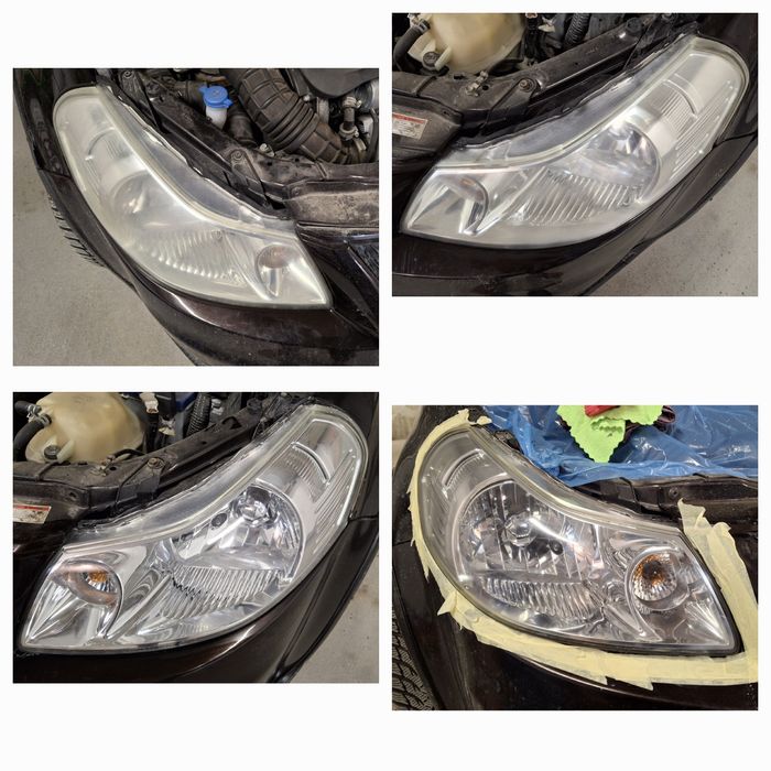 Полиране на фарове и поставяне на керамика