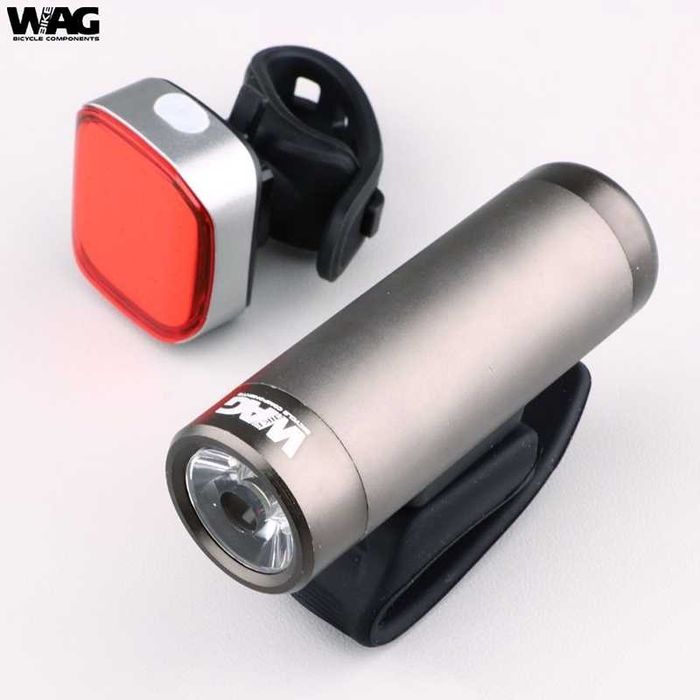 Комплект LED светлини за велосипед WagBike USB, Акумулаторни, Фар/Стоп