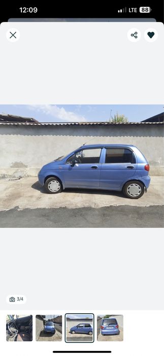 Arenda matiz 2009 yil 420,000 km