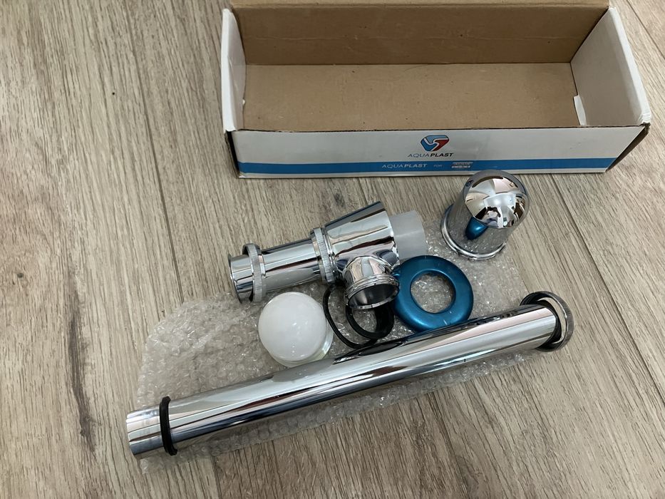 Сифон хром для раковины aquaplast