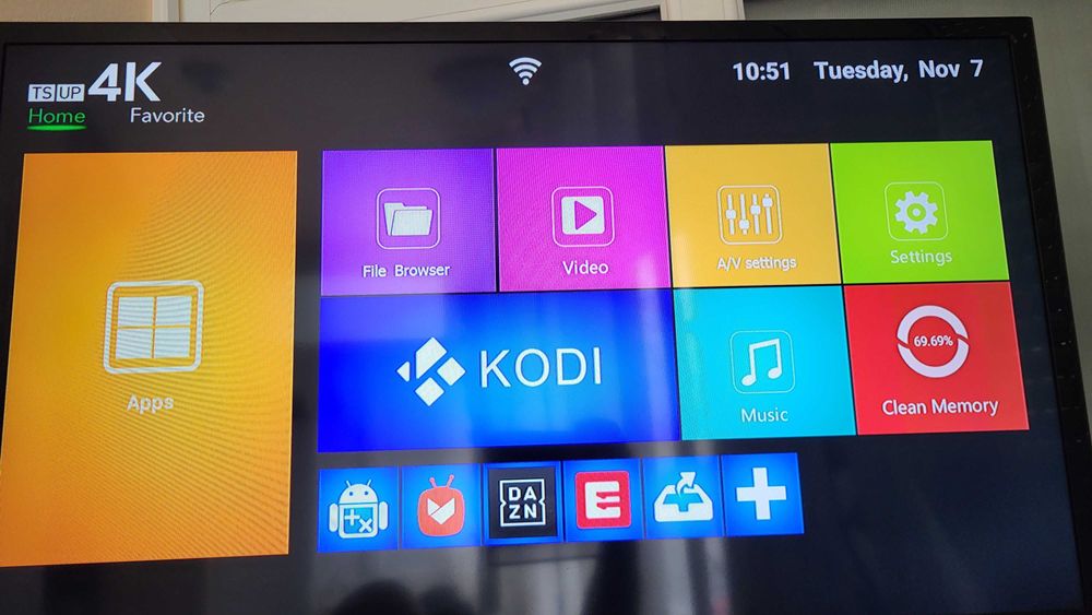 Smart Box Android dongle stick 4K Ultra HD TeleSystem TS UP 4K Stealth