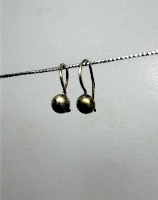 Серьги серебро 875 проба со звездой