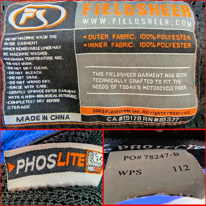 Geacă moto vară cu mesh, protecții, Fieldsheer, XXL