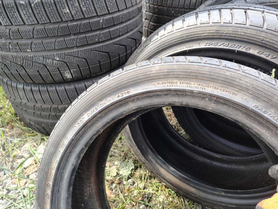 4бр.летни гуми HANKOOK 195 45 16 DOT16 цена за брой