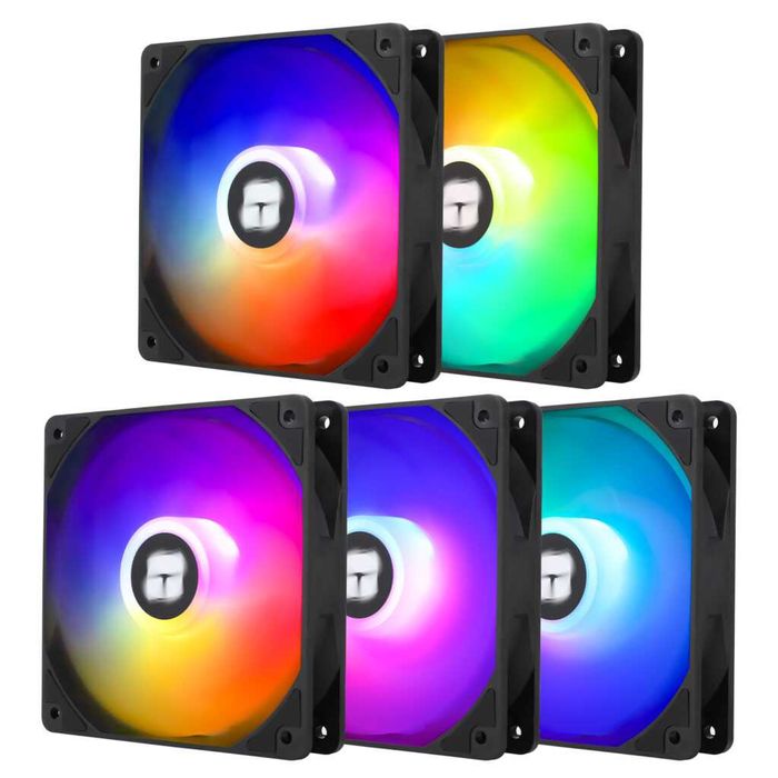 Set 5 Ventilatoare Thermalright TL-C12C-S ARGB - 120mm (Black & White)