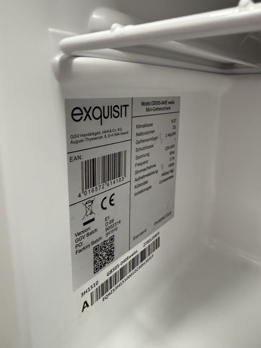 Нов!!!  мини фризер exquisit 40 литра ,