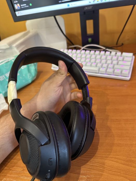 Геймърски слушалки Razer Kraken X Lite 7.1, черни