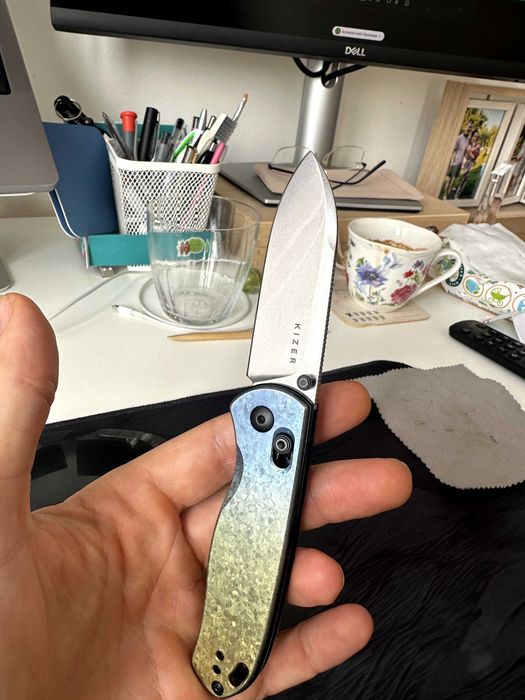 Луксозен джобен нож Kizer DropBear Titanium LC200N