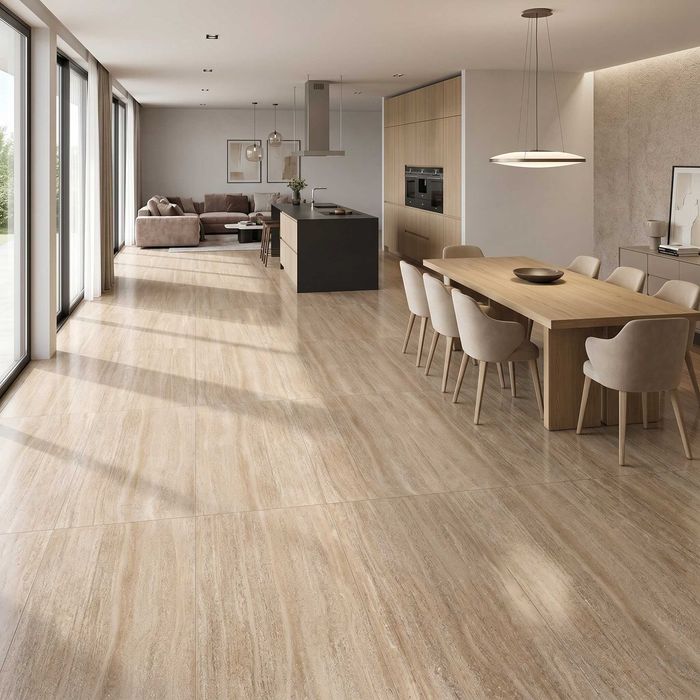 Gresie portelanata Travertine Gold F P 600X1200X8 R Mat 1L
