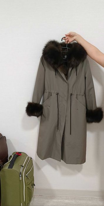 Женское пальто с мехом
