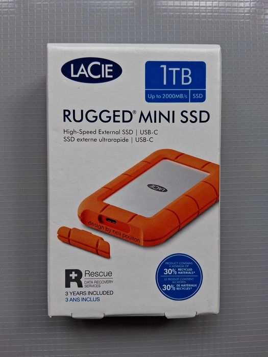 Ssd portabil Lacie Rugged mini ssd 1TB nou, sigilat