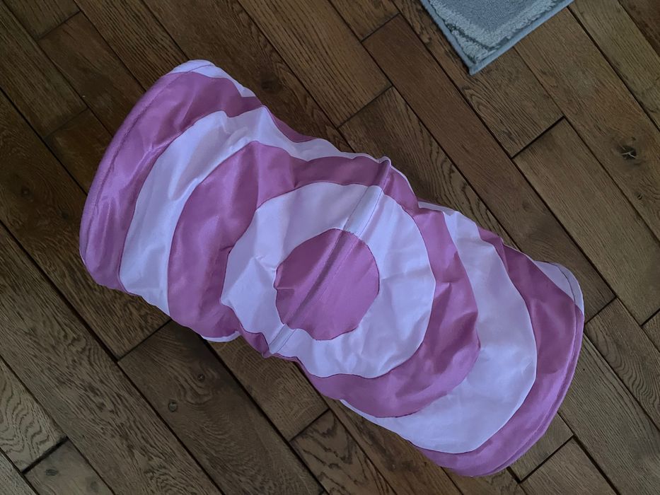 Тунел за котки розово/лилав