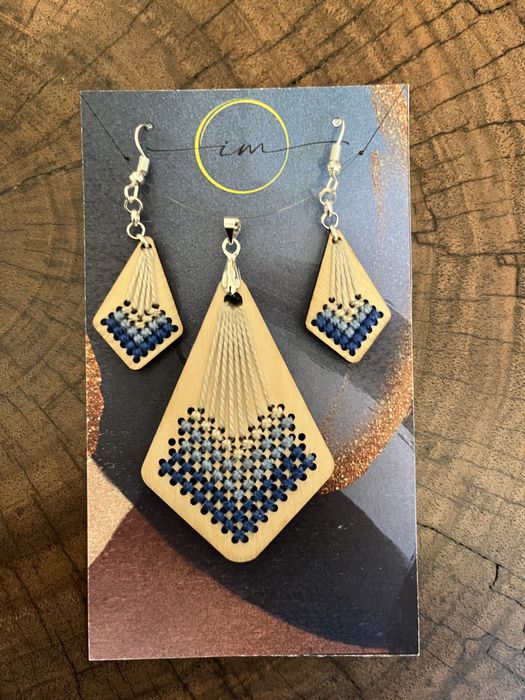 Cercei pandantiv cusuti manual