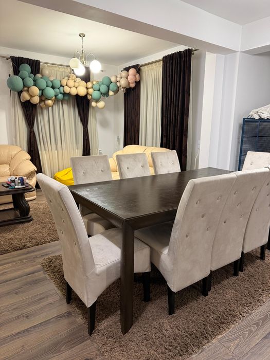 Masa lemn dining / sufragerie 8 persoane