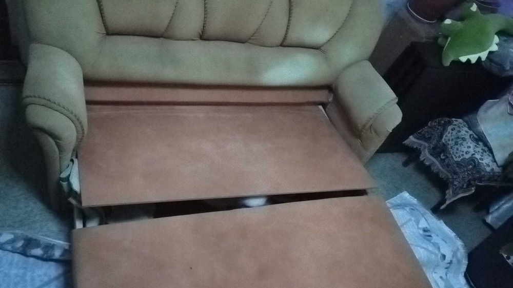 Диван с креслами раскладной с ящиком для белья