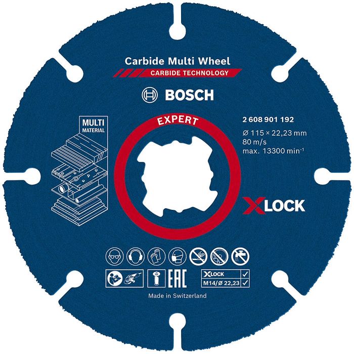 Disc flex pentru lemn Bosch Expert Carbide Multi Wheel X-LOCK, 115 mm