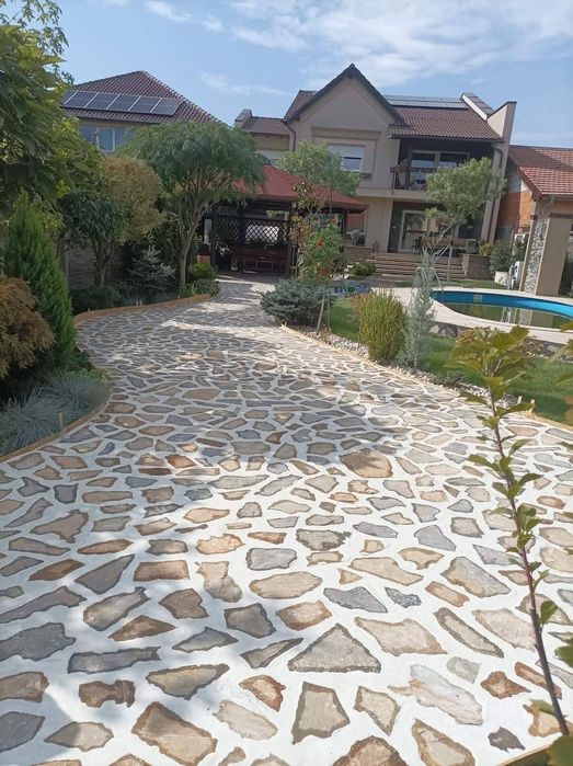 Vand pavaj din piatră naturală