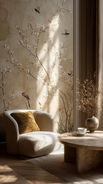 Поклейка обоев тканевые