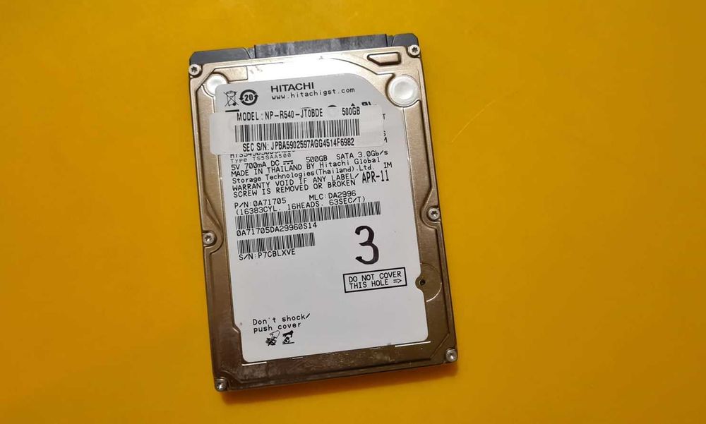 3.HDD Hard Disk Laptop Hitachi 500Gb 5400rpm 8MB SATA II