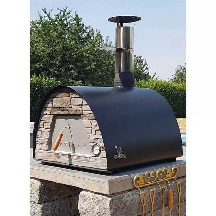 Cuptor traditional pentru pizza pe lemne Maximus Arena negru