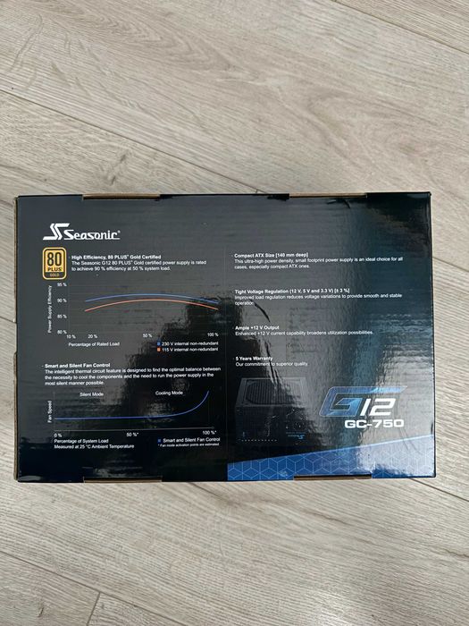 Захранване Seasonic G12 GC-750 750W 80+ Gold – гаранция, топ състояние