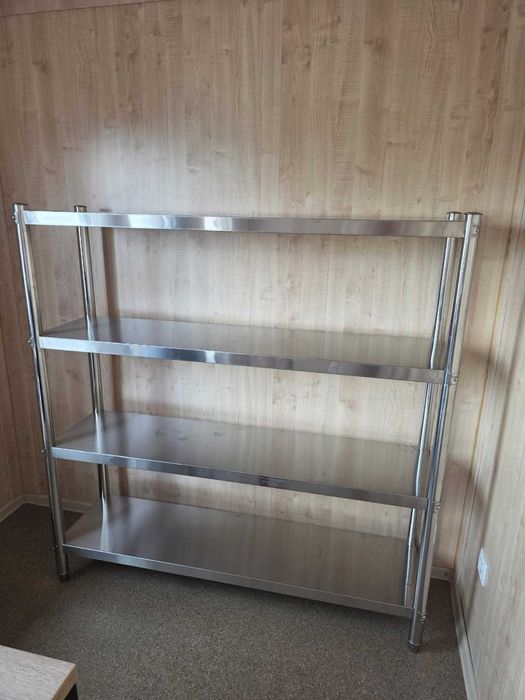 Raft din oțel inoxidabil,raft din inox cu 4 polite diferite marimi direct pe stoc