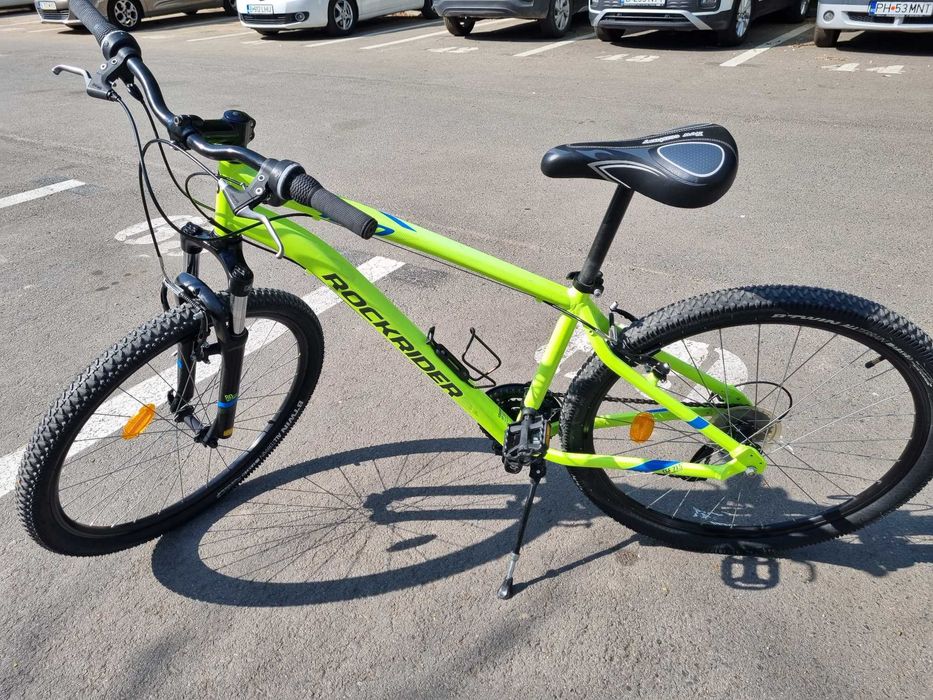 Bicicleta Rockrider ST100, 21 viteze, verde, mărime L., roti 27.5