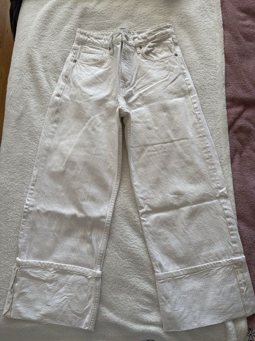 ZARA бели дамски дънки