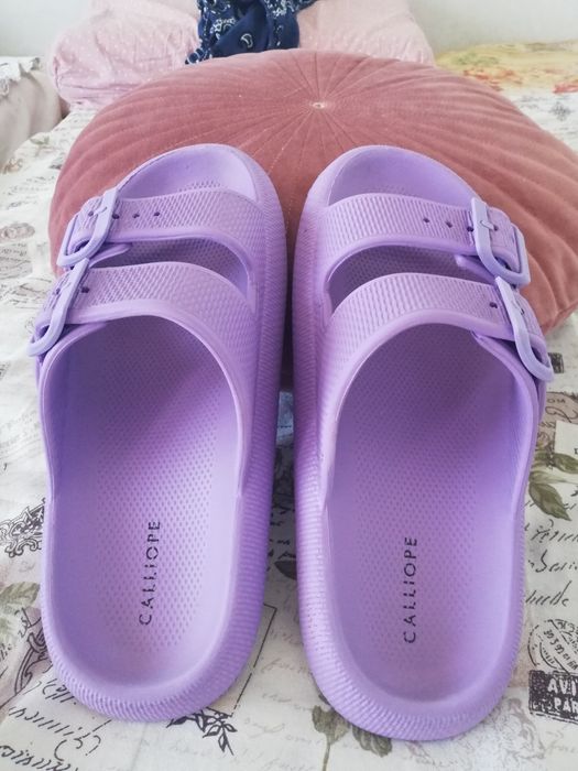 Страхотни дамски чехли на Calliope цвят лавандула