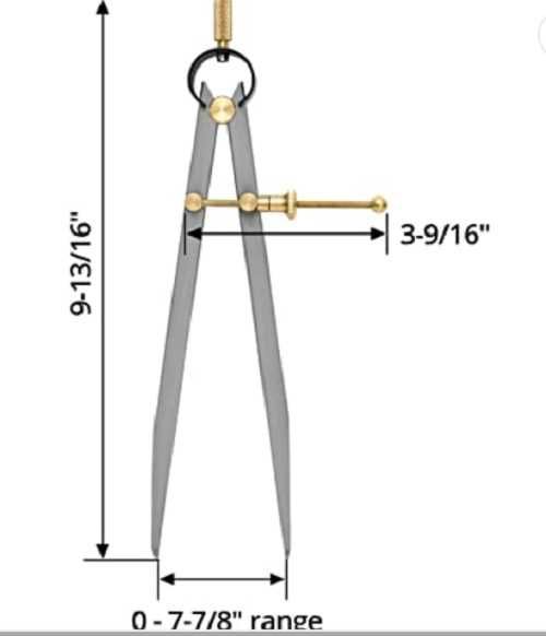 кожарски, сарашки пергел за кожа, 2 модела 150 мм, 200 мм, очертаване