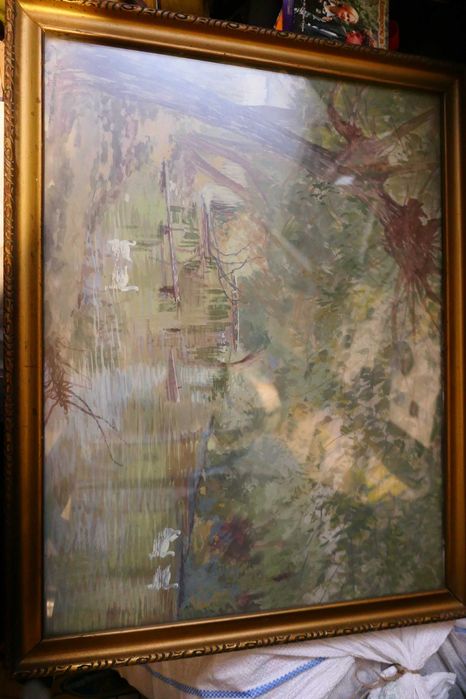 Iasi de Jean Leon Cosmovici (1888-1952) Semnat datat 1924 Targul Ocna