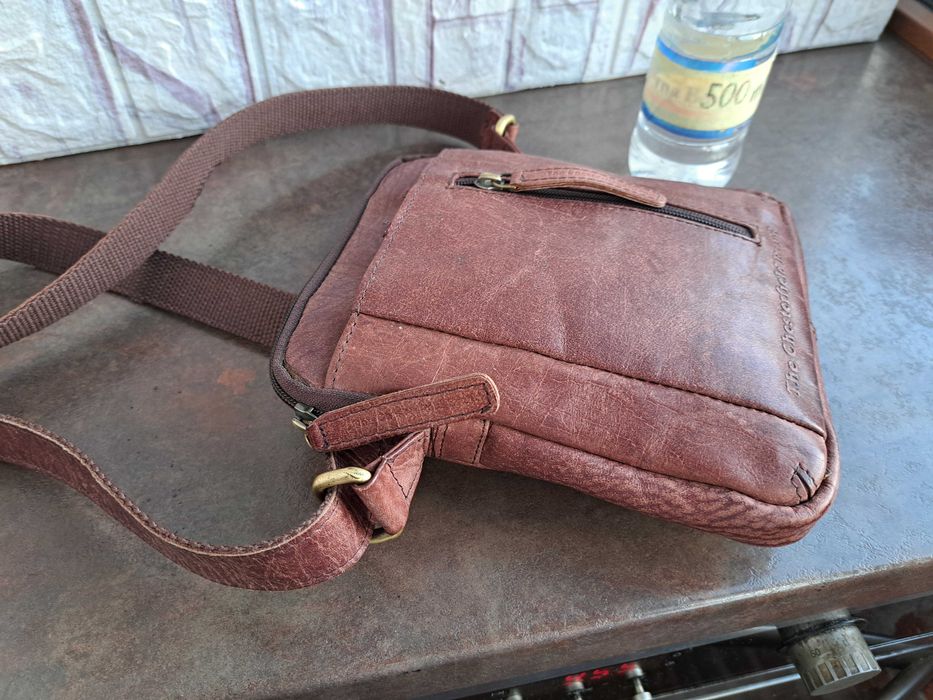 Мъжка чанта,малка кожена чантичка-естествена кожа