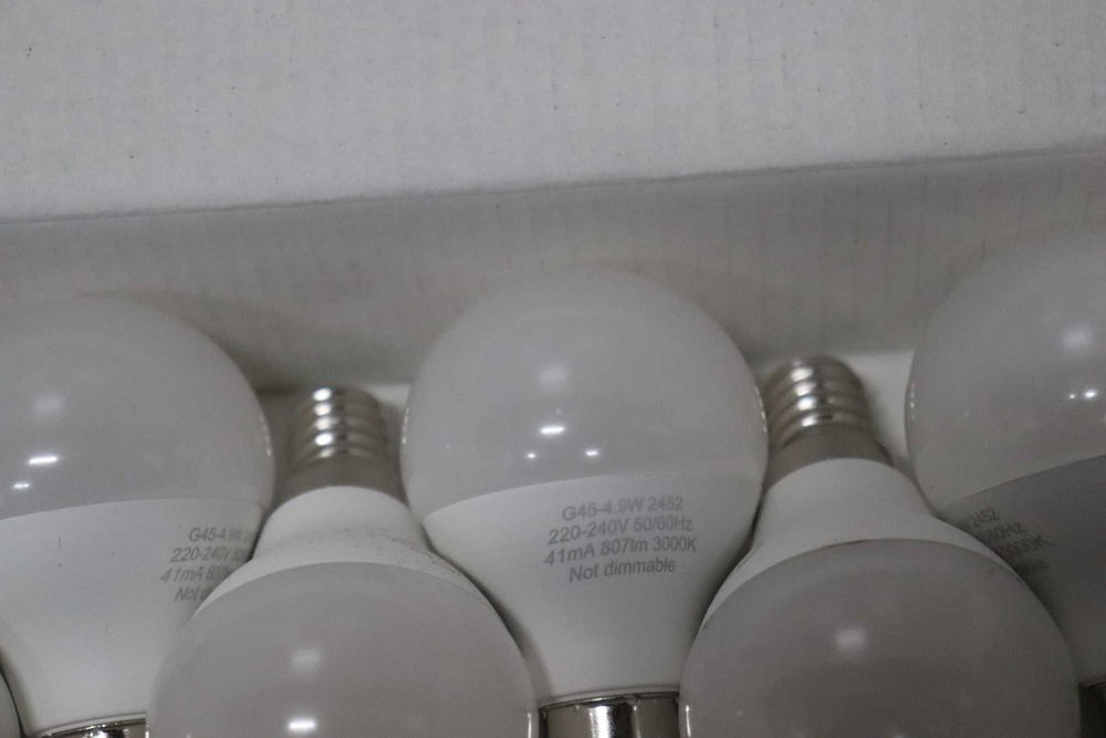 GY E27 LED крушка 4.9W еквивалент 60W, 807lmm 3000K топло бяло, 12броя
