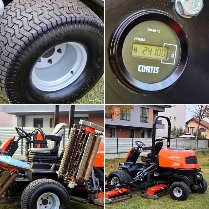 Tractoras gazon iarba Profesional Jacobsen USA 4×4 55 cp Kubota 7 brate hidraulice 4.1 lm latime 2018!l