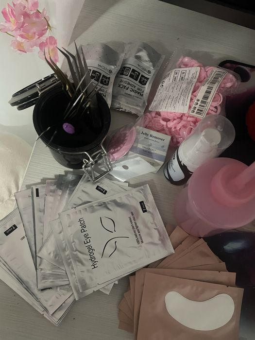 Kit complet extensii gene + Pat profesional pliabil | Tot ce ai nevoie pentru Lash Artist