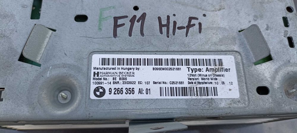 Amplificator audio Harman Becker BMW Seria 5 F10 F11 520D 530D 9266356