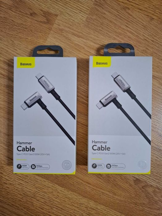 Cablu Baseus Hammer Type-C La Type-C PD Cu VOOC 4K la 60 Hz 10Gbp 100W