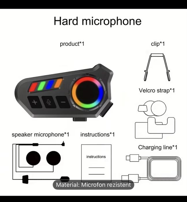 Microfon casca scuter/moto
