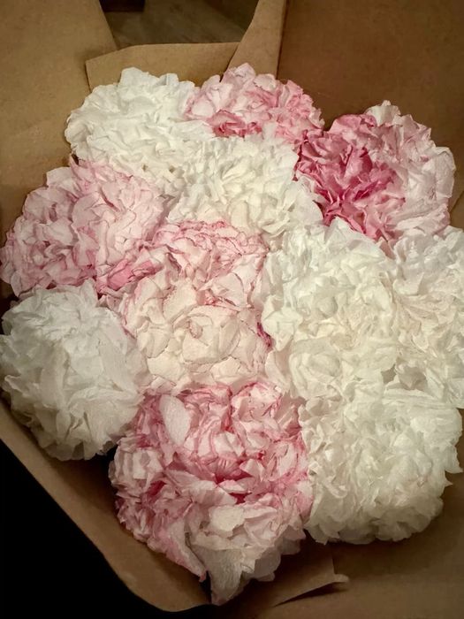 БУКЕТЫ ИЗ салфеток | пионы