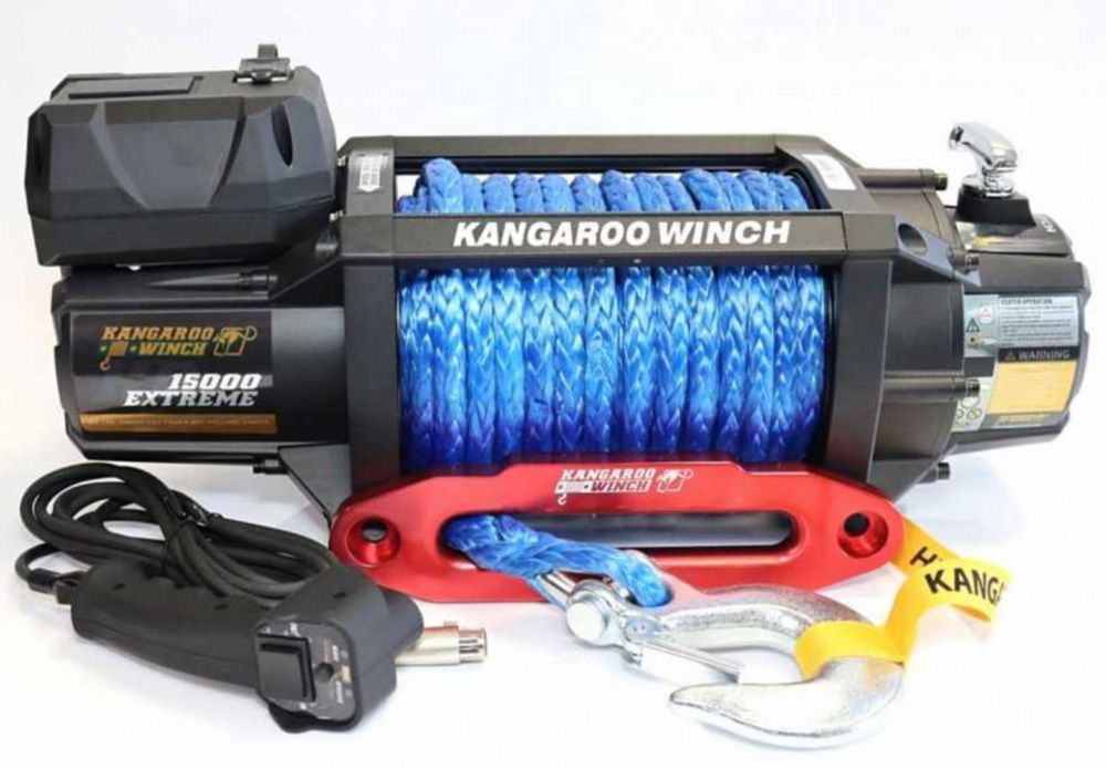 Troliu electric KangarooWinch PowerWinch K 15000 Extreme HD sintetic