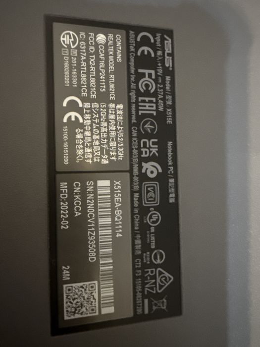 Laptop asus gri