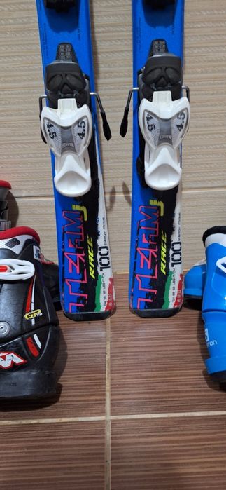 Schiuri 100cm Nordica doberman-clapari ski,casca,bete