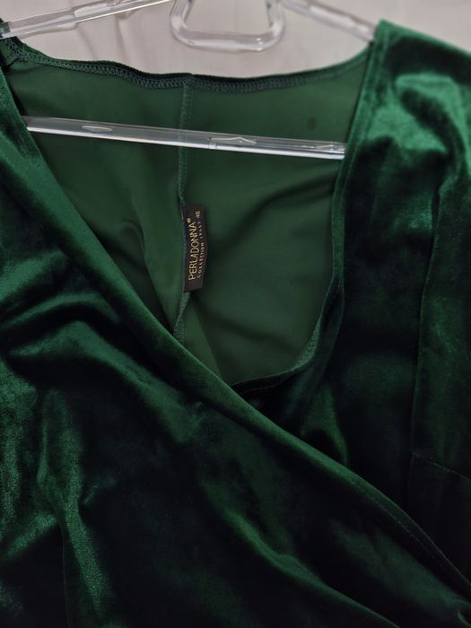 Rochie catifea verde M