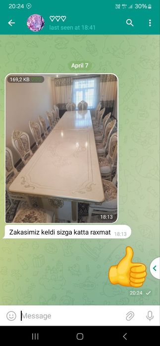 Стол стул ишлаб чикарамиз биринчи  кол сотамиз12та столи 1дона хони 1