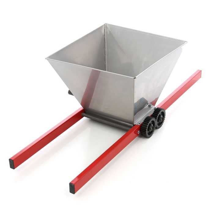 Vând Teasc de struguri, manual, 32 litri, fag + Zdrobitor pentru struguri, manual, tabla inox, 100 x 65 x 34 cm