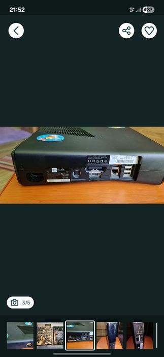 Vand xbox 360 + 2 cd + jocuri incomporate in consola