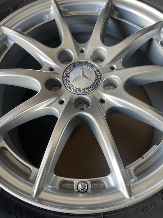 4 jante de mercedes cu anvelope 225/55/16 Bridgestone NoI