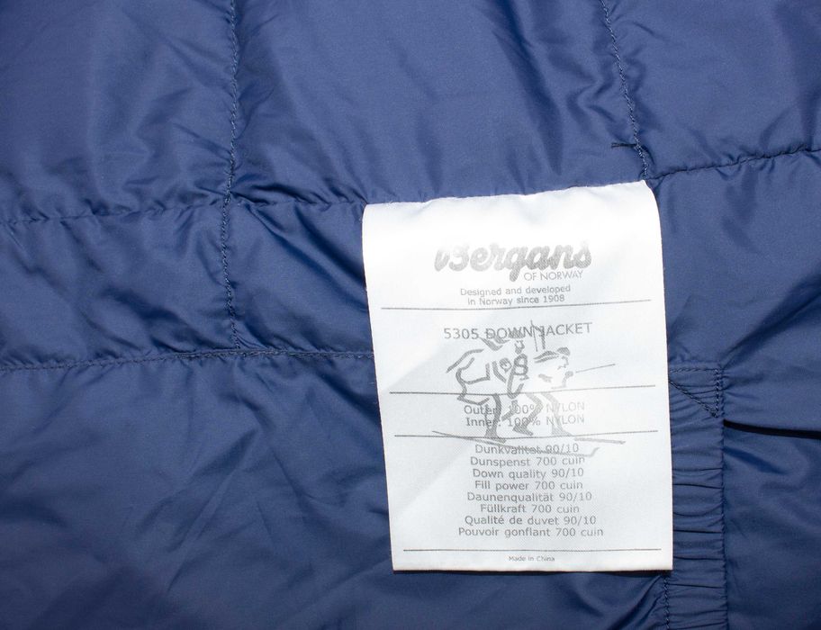 BERGANS Down Jacket оригинално мъжко пухено яке синьо пълнеж пух S