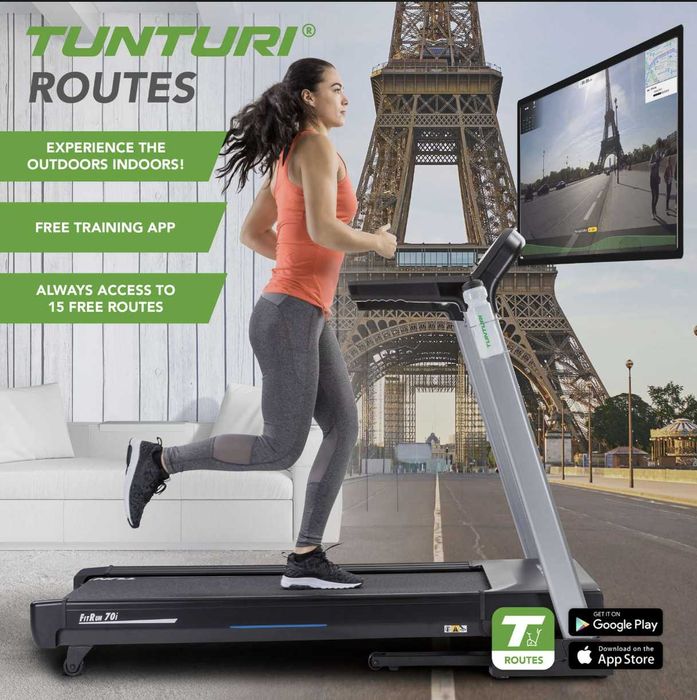 Bandă de Alergat Tunturi FitRun 70i,3CP,0.8-20 km/h,BluetoothApp,125kg
